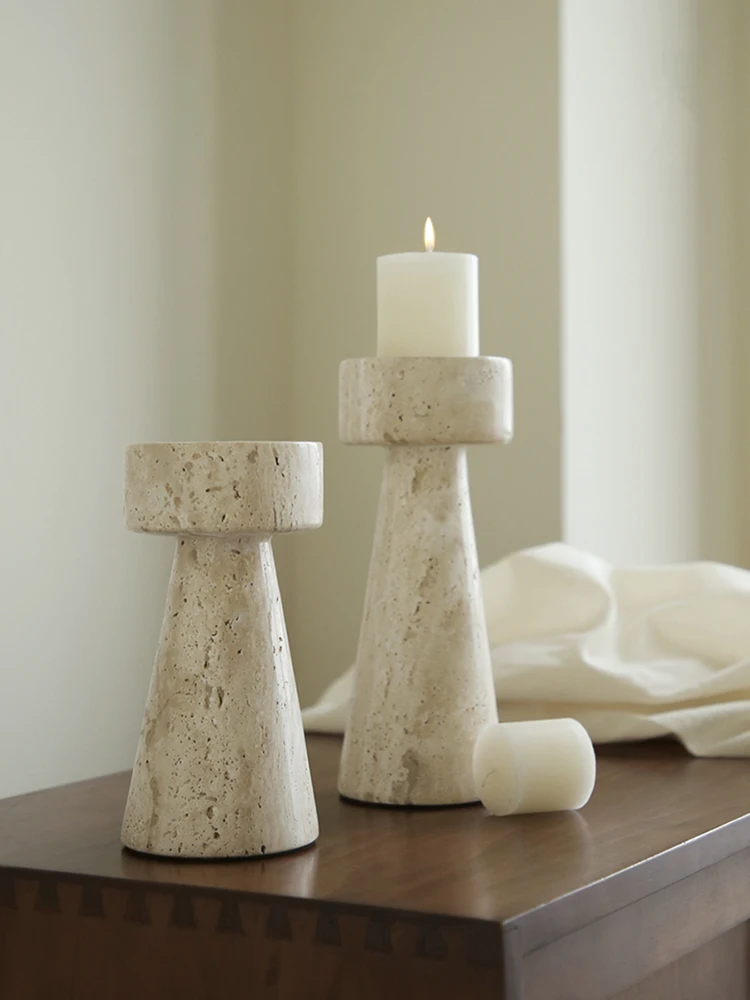 Vintage Collectible Marbles - Minimalist Marble Candle Holder for Wedding