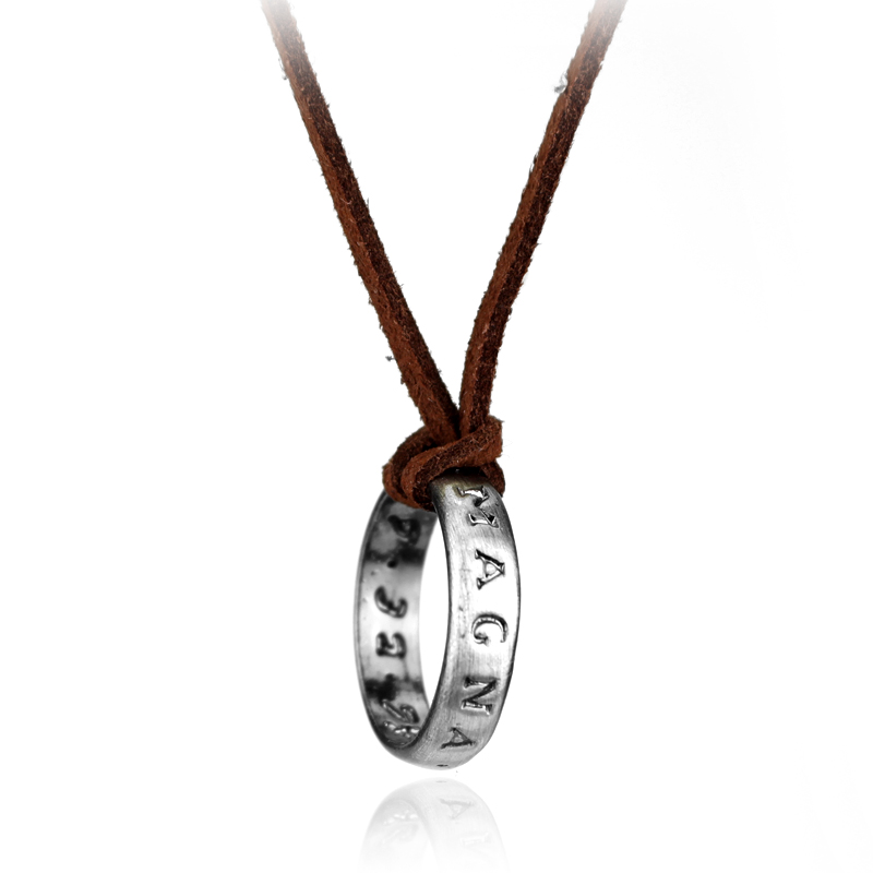 Vintage Collectible Item - Game Anime Leather Chain Ring Necklace
