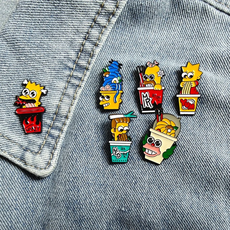 Vintage Item - 6pcs Set The Simpsons Cute funny