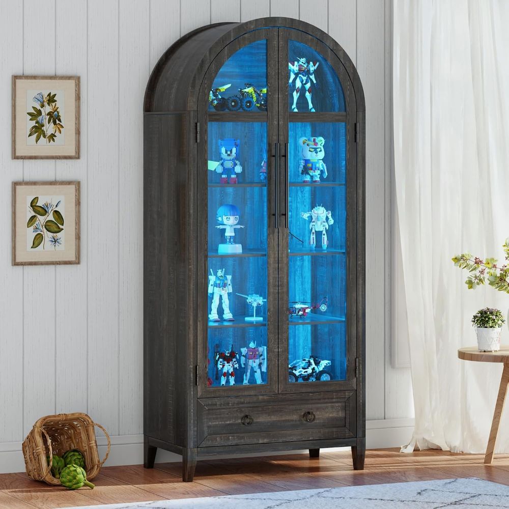 73 Arched Glass Display Cabine - đánh giá và giá Collectible & Vintage Dolls For Christmas