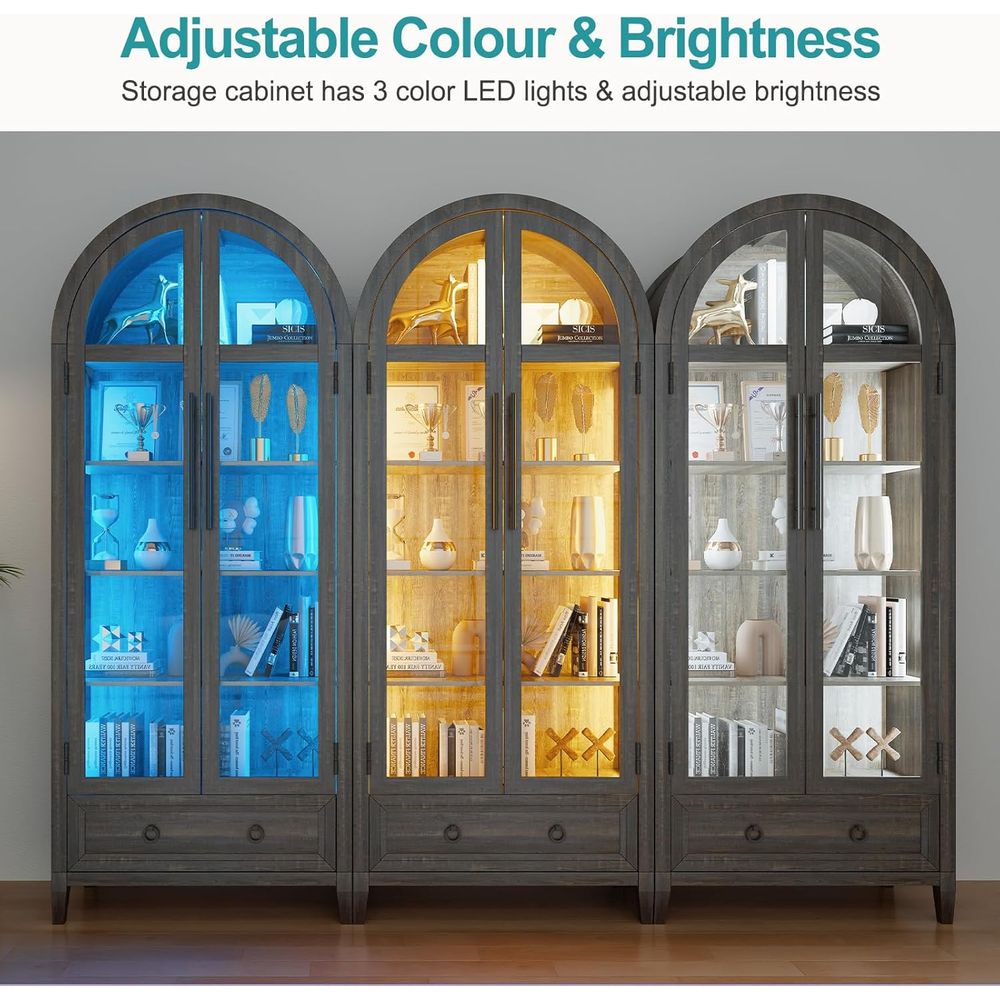 73 Arched Glass Display Cabine - đánh giá và giá Collectible & Vintage Dolls For Christmas