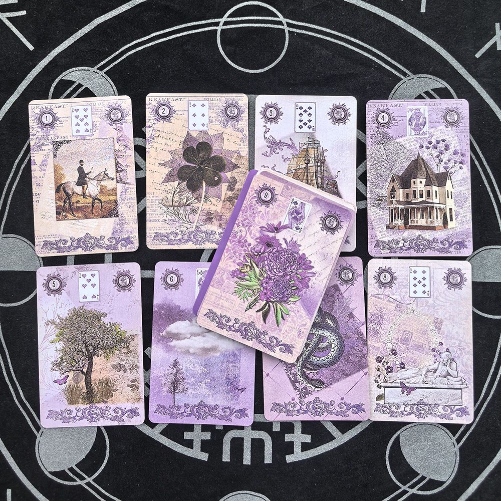 Lavender Lenormand Deck 9*6cm  - đánh giá và giá Vintage Collectible Cards