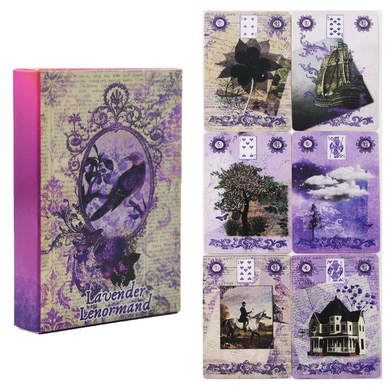 Lavender Lenormand Deck 9*6cm  - đánh giá và giá Vintage Collectible Cards