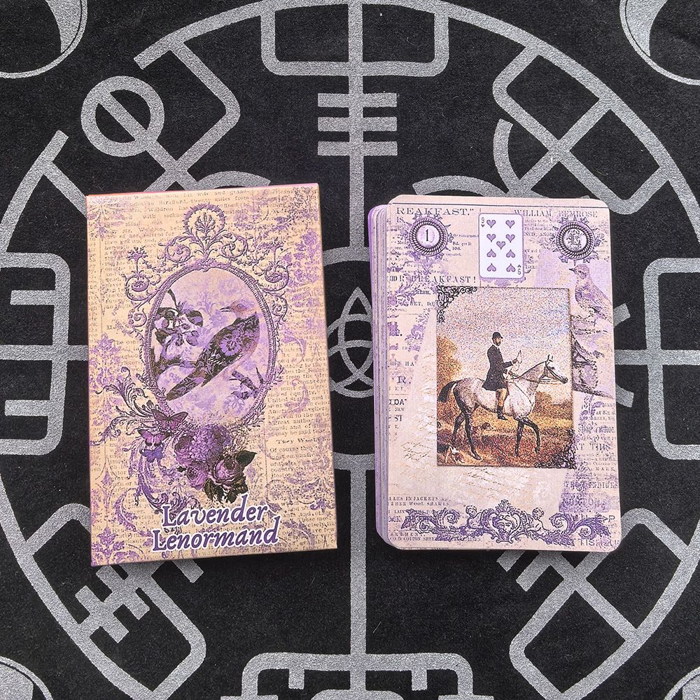 Lavender Lenormand Deck 9*6cm  - đánh giá và giá Vintage Collectible Cards