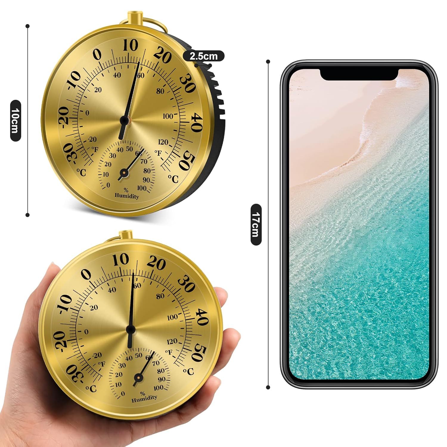 10CM Wall Thermometer Hygromet - đánh giá và giá Analog Meter Gauge