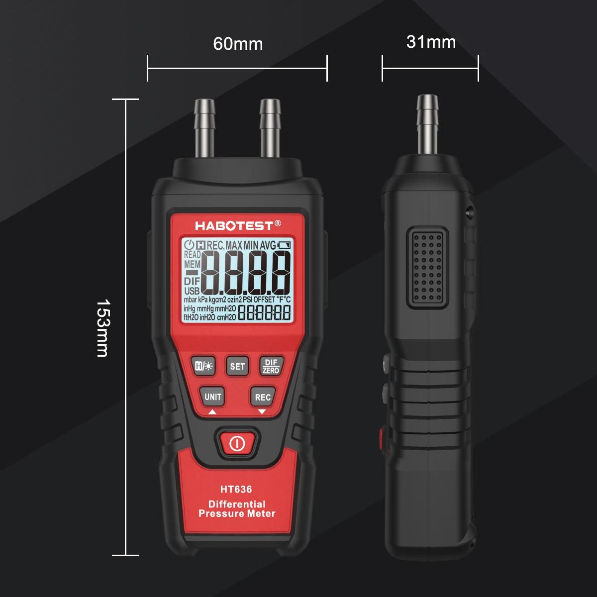 HABOTEST HT636 Digital Pressur - đánh giá và giá Analog Meter Gauge