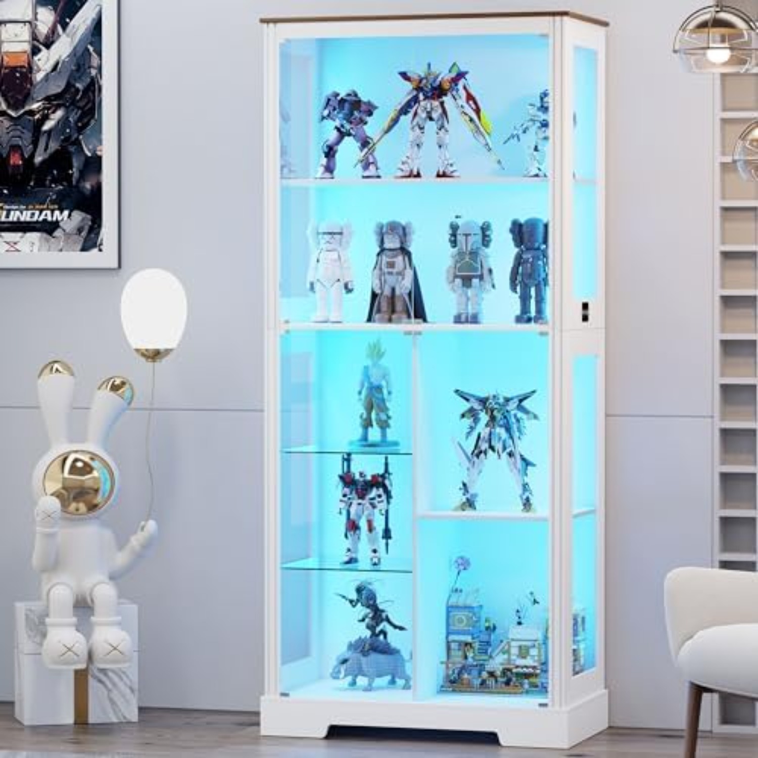 71'' Display Cabinet with 5-Ti - đánh giá và giá Collectible & Vintage Dolls For Christmas