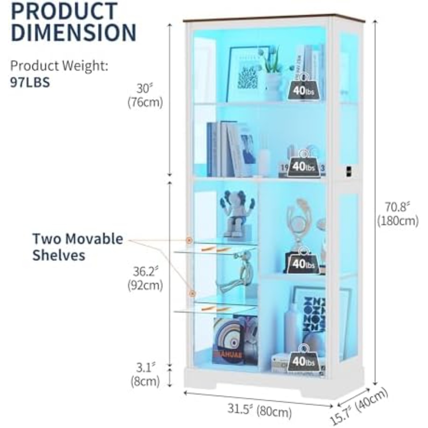 71'' Display Cabinet with 5-Ti - đánh giá và giá Collectible & Vintage Dolls For Christmas