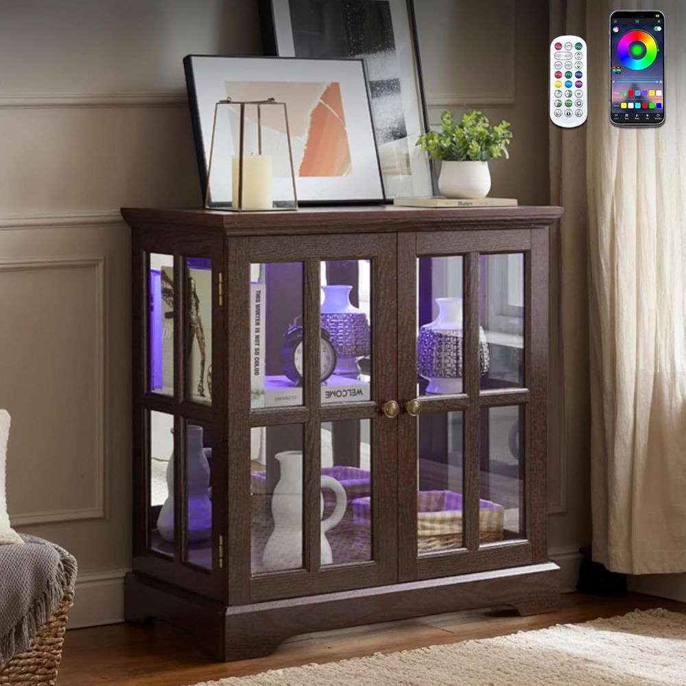 32 High LED-Lit Curio Cabinet  - đánh giá và giá Vintage And Collectible