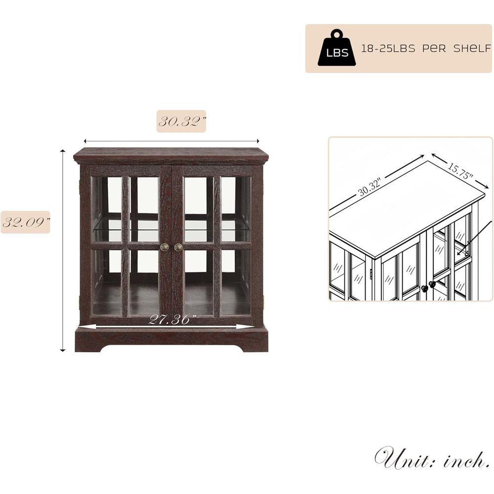 32 High LED-Lit Curio Cabinet  - đánh giá và giá Vintage And Collectible