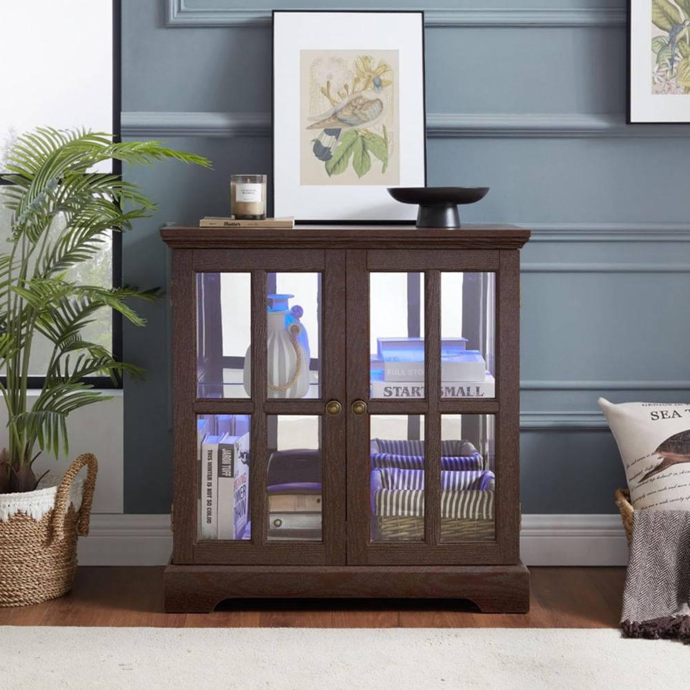 32 High LED-Lit Curio Cabinet  - đánh giá và giá Vintage And Collectible